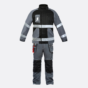 Vêtements de travail pour hommes à haute visibilité en extérieur, ruban réfléchissant argenté <span class=keywords><strong>FR</strong></span>, imperméable, ignifuge, genouillères à double couche, sécurité - Product Image 1