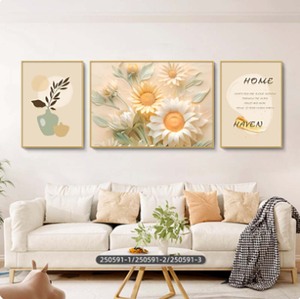 Dipinto in Porcellana Cristallina HD 3 Pezzi Decorazione Casa Quadri <span class=keywords><strong>da</strong></span> Appendere per Soggiorno <span class=keywords><strong>Stampe</strong></span> su Tela di Nature Morte - Product Image 1