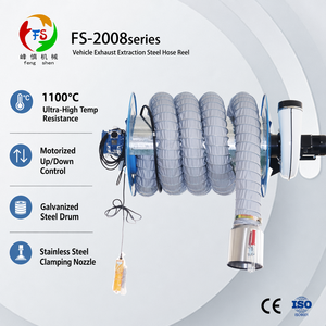 Enrouleur de <span class=keywords><strong>Tuyau</strong></span> en Acier FS-2008 Homologué CE ISO, Résistant à la Chaleur 1100°C, Extracteur d'Échappement Motorisé pour Grandes Garages de Véhicules, Garantie 1 An - Product Image 3