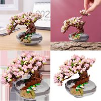 Mini ladrillos Sakura Tree Flower Building Blocks Toy Cherry Blossom, Sakura Bonsai Tree Toys para adultos Kid Girls(426 PCS)