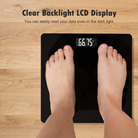 Báscula Digital Profesional de 26 cm con Pantalla LCD Retroiluminada, Báscula Electrónica de Baño de Alta Precisión, Directo de Fábrica