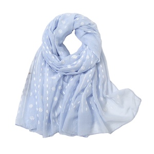 Moda puntos redondos protector solar suave chal nuevo estilo algodón Lino bufanda regalo Hijab chal bufanda para mujer - Product Image 3