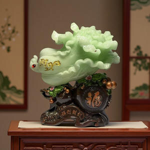 Jade Cabbage Folk Art Sculpted Customized Epoxy <b>Resin</b> Figurine Home & Business Gift Decoration - Product Image 1