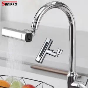 SANIPRO 360度旋转3合1瀑布延伸过滤器厨房水槽混合器水龙头连接器可拆卸水龙头配件