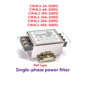 Filtro de Potencia Monofásico 220V CW4L2-3A/6A/10A/20A/30A/40A-S(005) Terminal Bipolar para Riel Guía CW4L2-10A-S(005) CW4L2-40A-S(005) - Product Image 3