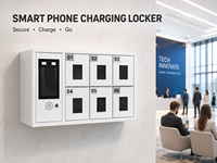 Casier de stockage intelligent multi-portes avec reconnaissance faciale et empreintes digitales pour téléphones portables, fabriqué en Chine