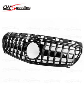 Parrilla Delantera de ABS Estilo GT (Negra) para <span class=keywords><strong>MERCEDES</strong></span> BENZ Clase A W176 <span class=keywords><strong>A180</strong></span> A200 A250 A260 AMG A45 2013-2015 - Product Image 3