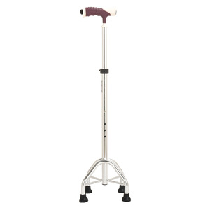Four-Legged <b>Walking</b> <b>Stick</b> Adjustable Height Aluminum Alloy Triangular Cane For Elderly Support - Product Image 2