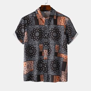 Liquidation Ventes Chemises hawaïennes florales élégantes Chemises décontractées à manches courtes coupe ample, <span class=keywords><strong>chemise</strong></span> de plage respirante pour hommes - Product Image 5