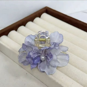 New Elegant Light Color Series Flower Hair Claw <b>Clip</b> Light Luxury Niche Design Women's Acrylic Hair Claw <b>Clips</b> Fashion Headwear - Product Image 2