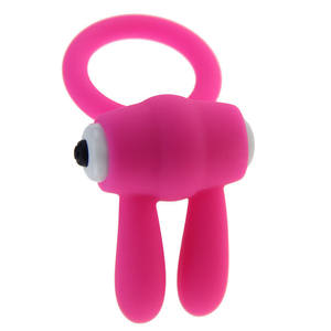 Brinquedo Sexual Adulto Delove Anel Vibratório para Pênis Anel Peniano Rosa Vermelho Silicone+ABS À Prova D'Água - Product Image 4