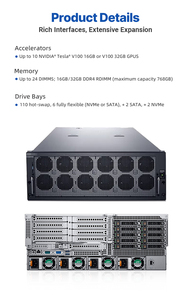 Inteligencia Artificial de Aprendizaje Profundo para Servidor en Rack con Tarjeta Gráfica DSS8440 V100, Servidor de IA 4U, Aprendizaje Profundo y Despliegue en la Nube - Product Image 2