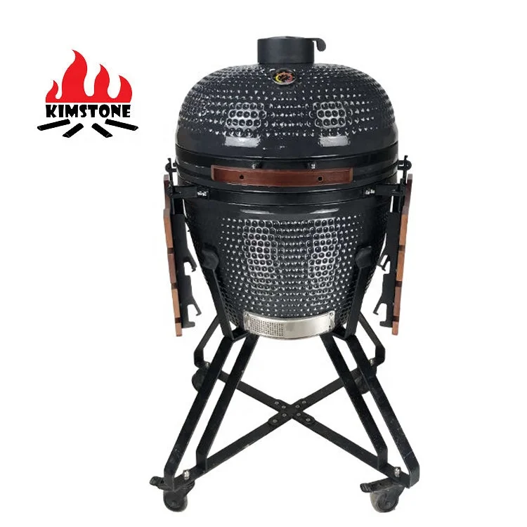 KAMADO 23.5 Inci Kamodo BBQ Asado Keramik Panggangan Daging Cina Grosir 2023 Luar Ruangan Keramik Barbecue Kamado