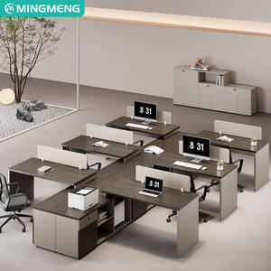 Estación de Trabajo Moderna para Oficina, Muebles de Oficina Minimalistas de Excelente Calidad, Escritorio de Oficina con Estantes de Almacenamiento y Divisores - Product Image 3