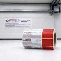 Étiquettes d'instructions de sécurité pour portes de garage personnalisées, autocollants adhésifs inscriptibles pour l'installation et la date, pour portes sectionnelles