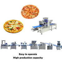 Bakenati BNT-209 Nouvelle ligne de production de pizzas surgelées entièrement automatique et personnalisable, équipement de traitement des pizzas en une seule étape (farine et légumes)