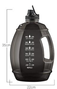 Bottiglia d'acqua Madou da 128 once (3,8 litri) con indicatore di tempo, contenitore motivazionale da 1 gallone per bere direttamente, ideale per il campeggio - Product Image 5