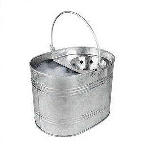 25L Galvanized Metal Heavy-duty Durable Industrial <b>Mop</b> Bucket steel Office Kitchen Bathroom Home Floor <b>Cleaning</b> Trustworthy Usag - Product Image 3