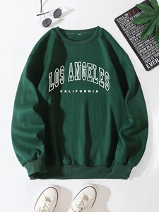 Sweat-shirt pour homme avec imprimé lettres Los Angeles, super doux, décontracté, pull-over 100% polyester, séchage rapide, respirant, élégant pour le printemps/l'automne - Product Image 1