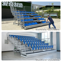 Tribune mobile rétractable en acier avec sièges confortables ACT SEATING, système de sièges télescopiques