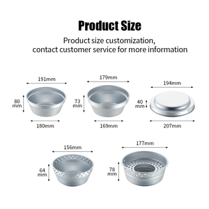 Ensemble de 8 casseroles de pique-nique en aluminium anodisé, vente chaude, avec <span class=keywords><strong>poignée</strong></span> pliable - Product Image 2