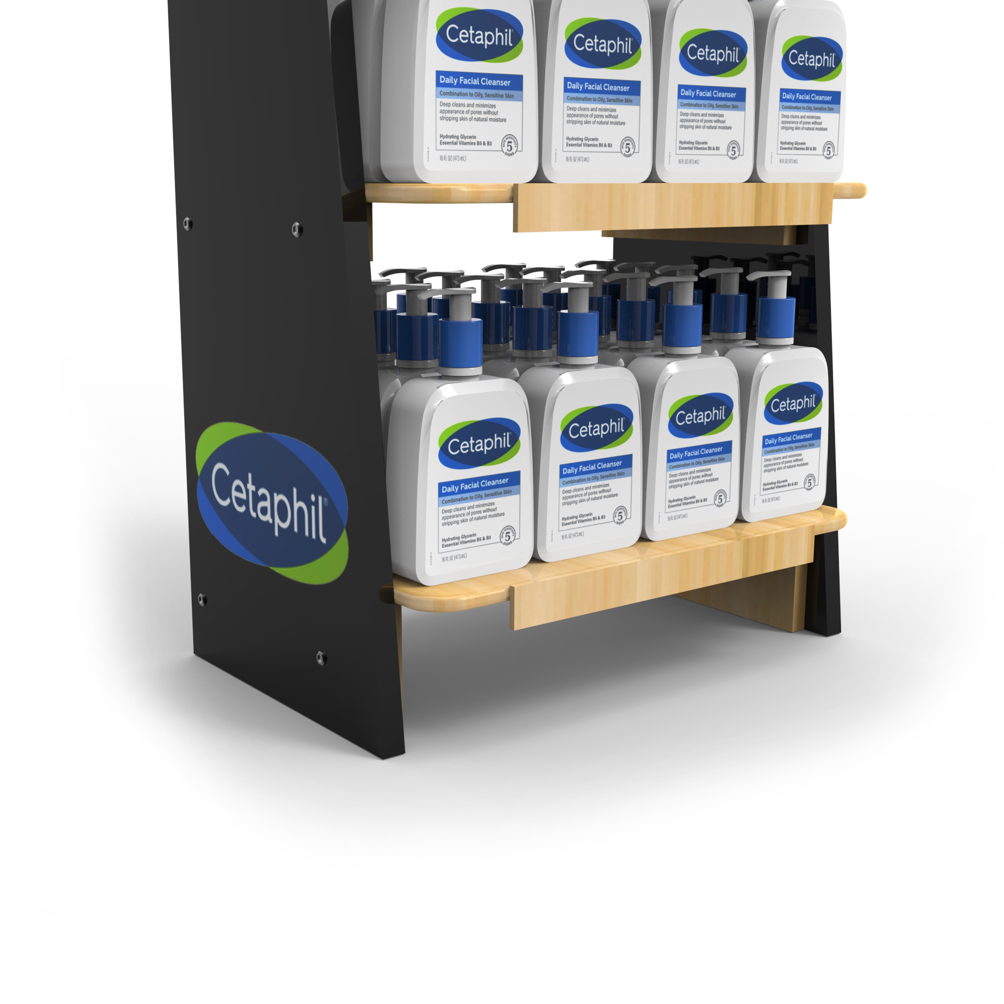 Skin Care Product Wood Display Rack for Facial Cleanser — view 6