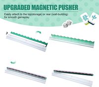 Lot de 4 supports et poussoirs pour tuiles de Mahjong, supports tout-en-un en acrylique, supports magnétiques pour organiser les tuiles