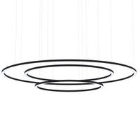 Plafonnier Led circulaire suspendu en Aluminium doré, modèle de créateur, éclairage d'intérieur, luminaire décoratif de plafond, design moderne, disponible en noir et en blanc