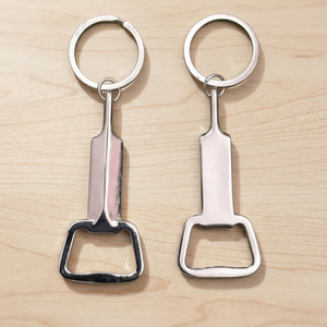 <b>Mini</b> Metal Cricket Bat <b>Bottle</b> Opener Keychain Custom Logo Souvenir Bulk Gift Sports Promotional Accessory Key Ring - Product Image 1