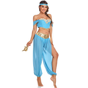 BAIGE 2024 traje <span class=keywords><strong>de</strong></span> princesa jazmín con lámpara mágica <span class=keywords><strong>de</strong></span> Aladdín <span class=keywords><strong>Sexy</strong></span> para Halloween para mujer - Product Image 5