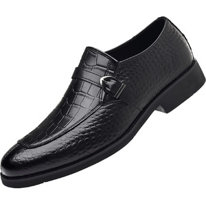 Chaussures habillées en cuir pour hommes à boucle, bout pointu, semelle extérieure en caoutchouc antidérapante, pour mariage, affaires, tenue formelle d'automne - Product Image 2
