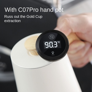 Thermomètre à affichage numérique zeroHero pour café et thé infusés à la main Design moderne avec mousse de lait et caractéristiques de pause de fleurs - Product Image 4