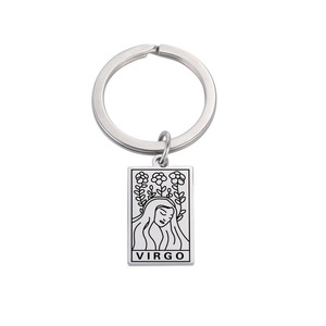 12 segno zodiacale <span class=keywords><strong>portachiavi</strong></span> in acciaio costellazione oroscopo scheletro <span class=keywords><strong>portachiavi</strong></span> per le donne accessori per borse di moda tarocchi carte <span class=keywords><strong>portachiavi</strong></span> - Product Image 4