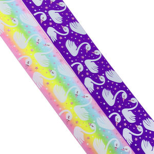 Rubans en gros-grain colorés imprimés motif cygne pour accessoires capillaires, décorations de fête et projets DIY - Product Image 5