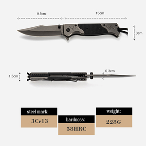 Bochen mejor <span class=keywords><strong>precio</strong></span> comprar cuchillo plegable bolsillo recubierto de titanio al aire libre caza supervivencia Camping G10 cuchillos autodefensa rescate - Product Image 2