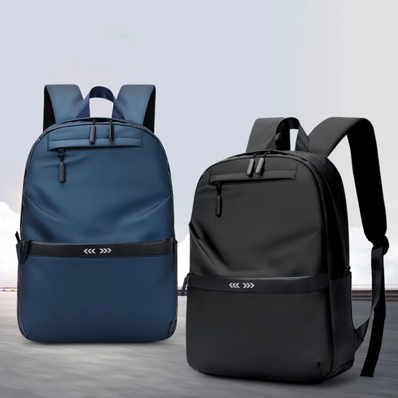 2022 PU Membrane Oxford Fashion Men Casual Sports Smart Backpack for Men Waterproof Backpack Bag Polyester Male Zipper Softback