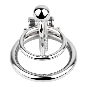 Jaula de Castidad Metálica FRRK con Catéter Metálico, Dispositivo de Castidad Masculina, Candado para Pene BDSM con Tubo Metálico para Masaje de Próstata - Product Image 2