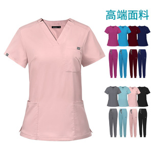 Vêtements d'hôpital Polyester Rayonne Spandex Femme Médical Personnalisé Femme et Homme Médecin Scrubs Uniformes - Product Image 2