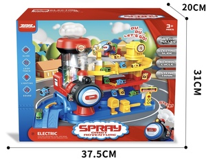 Ensemble de jeu Pray Orbit Adventure Train avec piste de glisse électrique à 4 niveaux, jets de vapeur, lumières, sons, 6 voitures ABS, jouet interactif - Product Image 2