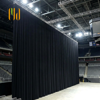 Rideaux acoustiques en velours ignifuge, draperies de scène robustes, réduction du bruit, tentures de théâtre pour salle de spectacle NFPA 701