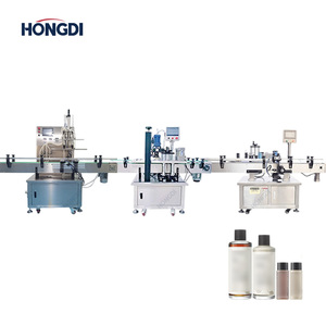 เครื่องบรรจุของเหลวอัตโนมัติ พร้อมฝาปิดและติดฉลากในตัว สำหรับน้ำมันหล่อลื่นและน้ำยาทำความสะอาด เครื่องบรรจุขวดความเร็วสูง - Product Image 2