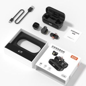 S20 <b>Wireless</b> Lavalier <b>Microphone</b> 2.4G Noise Cancelling For Mobile Phone Recording Live Streaming - Product Image 1
