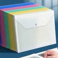 Bolsa de carpeta de archivos A4 al por mayor clásica bolsa de documento de archivo PP transparente sobre de carpeta transparente impermeable con logotipo personalizado