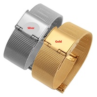 Montres à quartz Milan de haute qualité avec bracelet en maille interchangeable, ligne 04 D, pour homme et femme, boucle de sécurité en acier inoxydable, design à tête plate