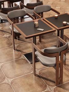 Conjunto de Sofás para Restaurante de Estilo Retro Occidental, Conjunto de Mesa y Sillas para Cafetería, <span class=keywords><strong>Bar</strong></span>, Restaurante de Hot Pot, Salón de Té, Hotel Comercial - Product Image 5