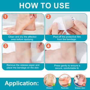 ATOANY Soporte para Curación Natural, Minimiza el Desgaste, Resistente al <span class=keywords><strong>Agua</strong></span> y al Sudor, Paquete Multitamaño, Vendajes de Gel Hidrocoloide para <span class=keywords><strong>Ampollas</strong></span> - Product Image 6