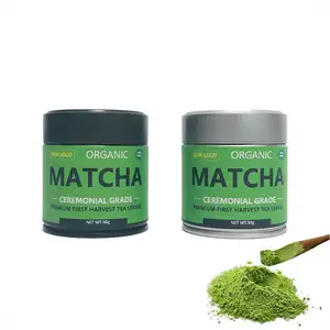 Özel etiket japon Matcha toz tören toz yeşil çay çay organik