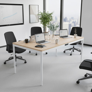 Four Legged Electric <b>Adjustable</b> Desk <b>Legs</b> White Metal Frame Minimalist Design Easy Installation <b>Table</b> Use - Product Image 4