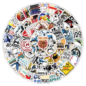 103 pièces dessin animé <span class=keywords><strong>japonais</strong></span> Judo Logo Graffiti autocollants pour bouteille voiture décor <span class=keywords><strong>Jujitsu</strong></span> Sport autocollant - Product Image 2