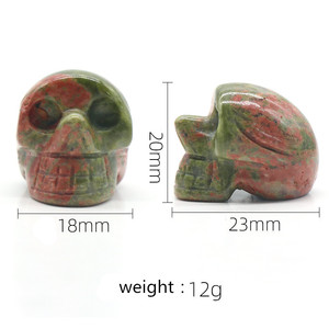 Nouvel arrivage 23MM Reiki cristal <span class=keywords><strong>Agate</strong></span> pierre petit crâne ornement Halloween décoration bijoux - Product Image 2